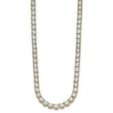 14k 58 1/3 carat Lab Grown Diamond VS/SI+ G+ Complete Round 24 inch Straight Tennis Necklace